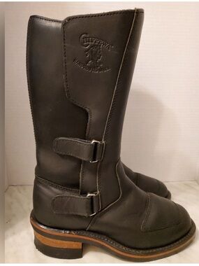 Women's Size 7/Men's Size 5 Chippewa Black Leather Rally Riding Boots